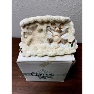 Vt Charming Tails "Maxine Making snow angels" #87510 Fitz In Floyd Figurine 1995